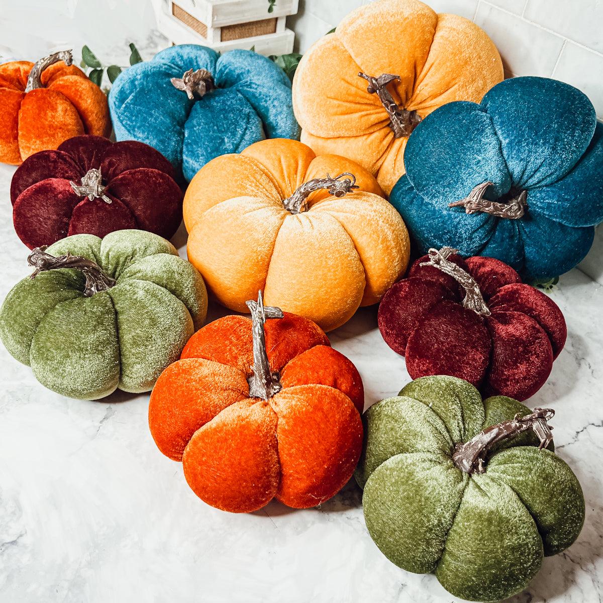 Velvet Fabric Pumpkins
Colorful Halloween Decorations Handmade